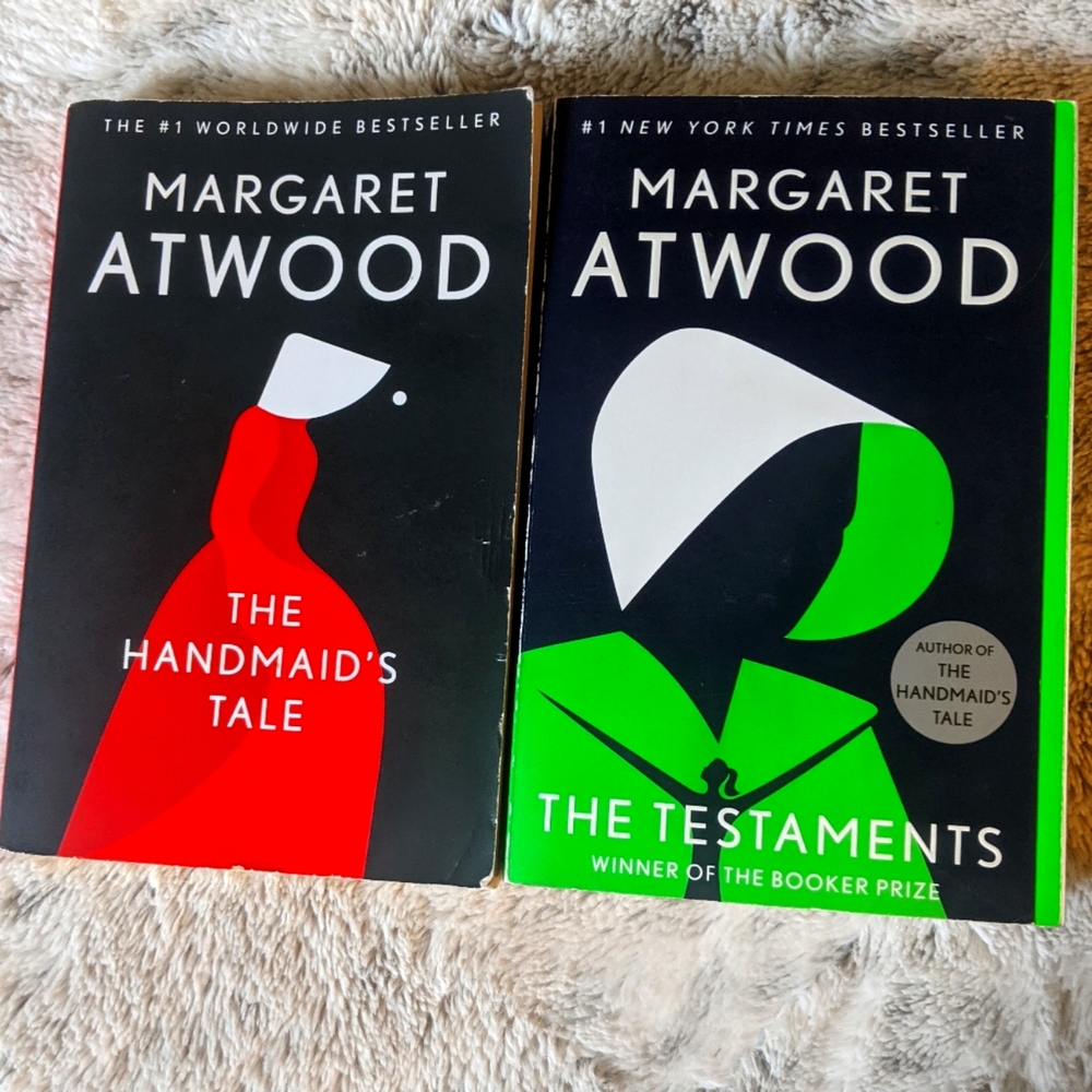 📚The handmaid's tale and the testaments by Margaret Atwood books 📚